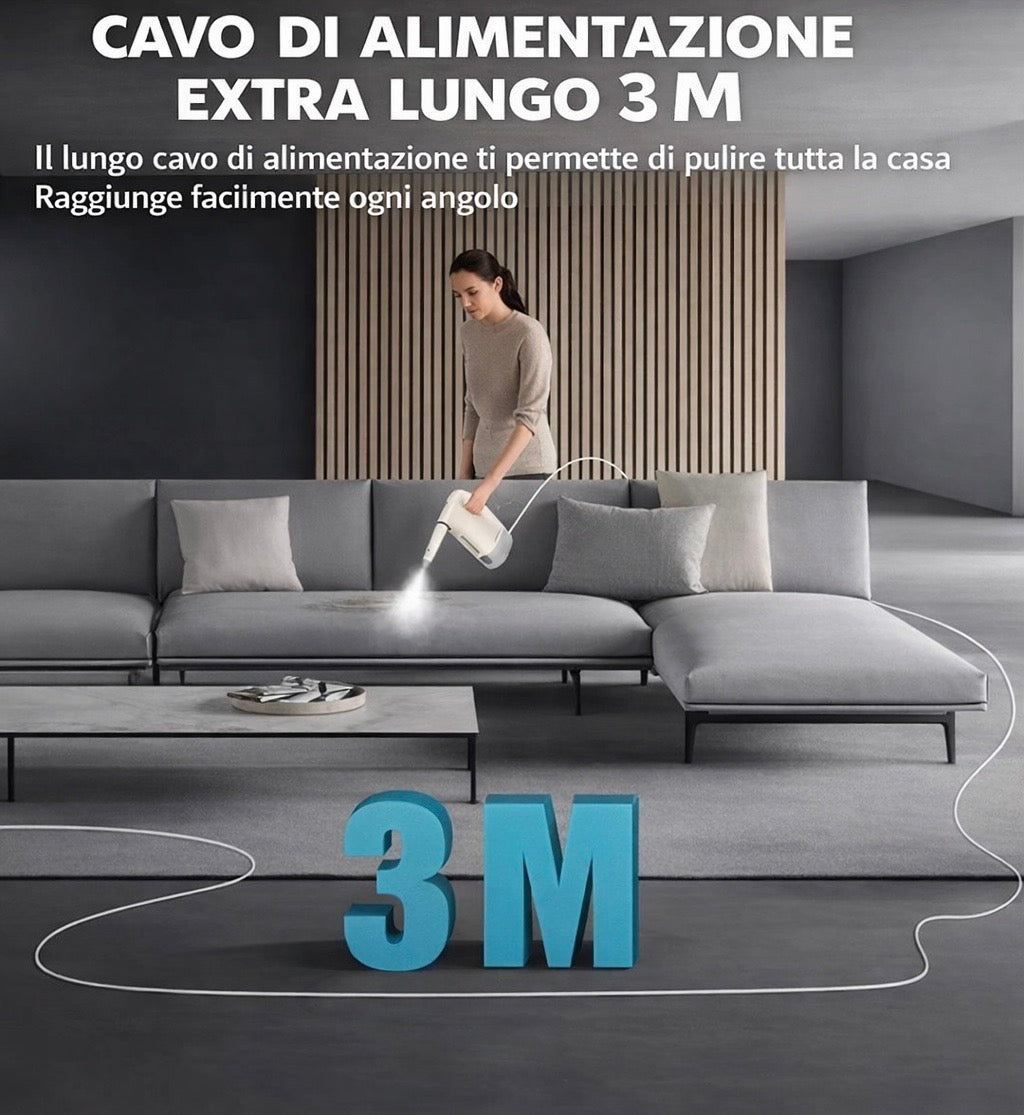 Pulitore a Vapore Elettrico 1200W per Casa e Cucina