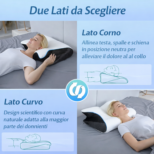 Cuscino Cervicale Ortopedico in Memory Foam – Sollievo dal Dolore al Collo