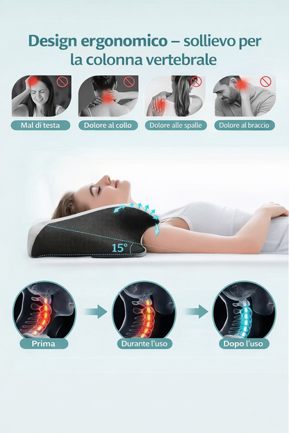 Cuscino Cervicale Ortopedico in Memory Foam – Sollievo dal Dolore al Collo