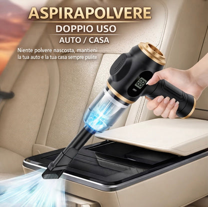 Aspirapolvere Portatile Senza Fili per Auto e Casa – Potente, Ricaricabile USB, Compatto e Facile da Usare