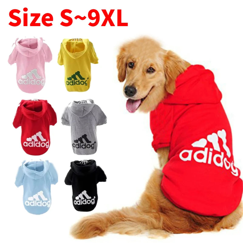 Pet Dog Clothes Adidog Dog Hoodies Autumn Winter